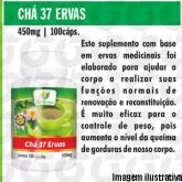 Chá 37 Ervas 100 Cápsulas 450mg Só Ervas
