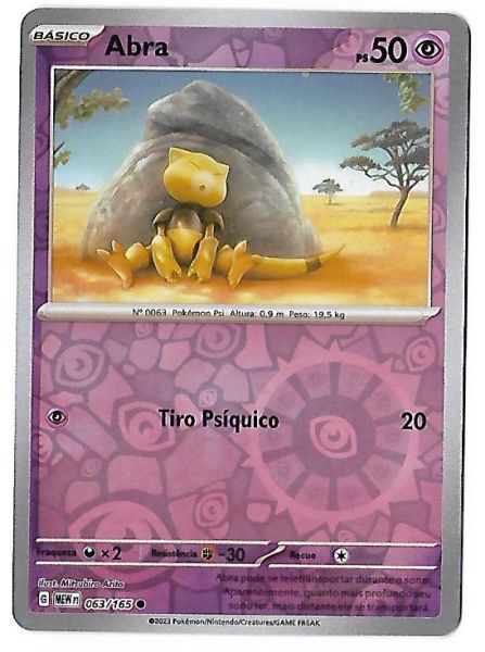 Pokemon Abra Reverse Foil Escarlate e Violeta 151