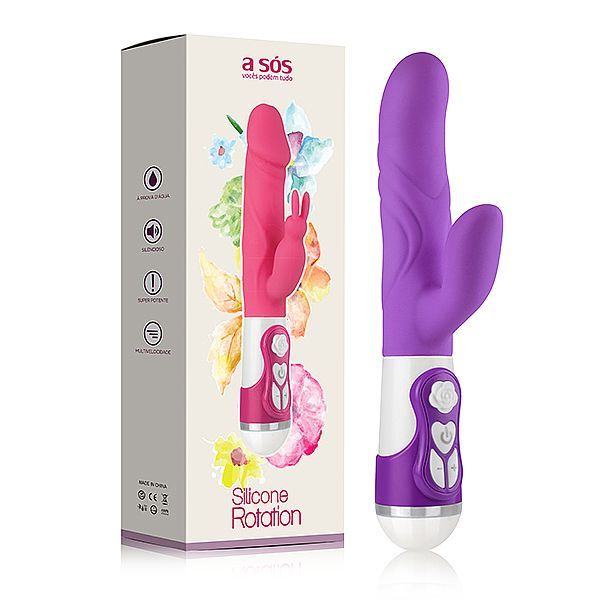 Vibrador Silicone Rotation New Orgasm - Lilás
