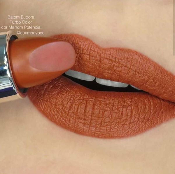 Batom Soul Kiss Me Turbo Color Fosco/Mate Marrom Potência