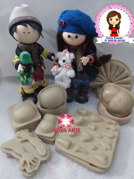 Boneco estilo russo, modeladores pro casal