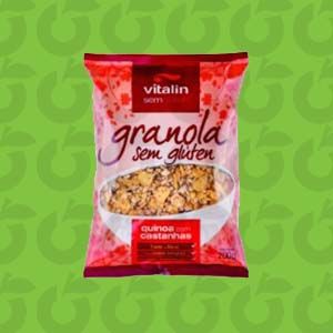 Granola Sem Glúten Quinoa com Castanhas 200 Gramas Vitalin