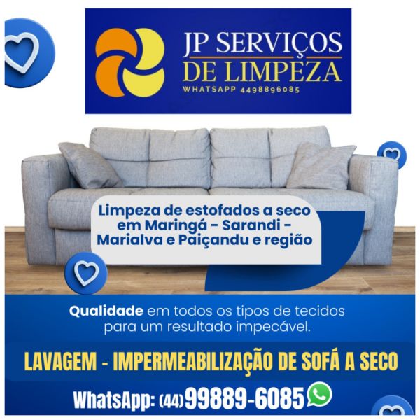 Limpeza de sofás Jardim Alamar em Maringá