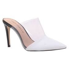 Scarpin Transparência Bicolor Preto/Branco