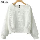 Blusa Com Bordado e Zíper Atrás  (Importado)