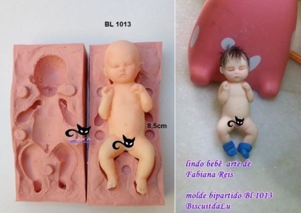 Bebê 3D Bipartido de frente com 8,5cm- ( BL 1013)