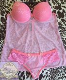 Camisete com microfibra e renda - Cod: 0009
