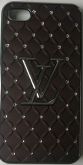 CASE LV MARROM COM STRASS PARA IPHONE 4 E 4S
