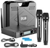 MICROFONE SEM FIO UHF DUPLO DYLAN DW 902 POWER DIGITAL RECARREGÁVEL