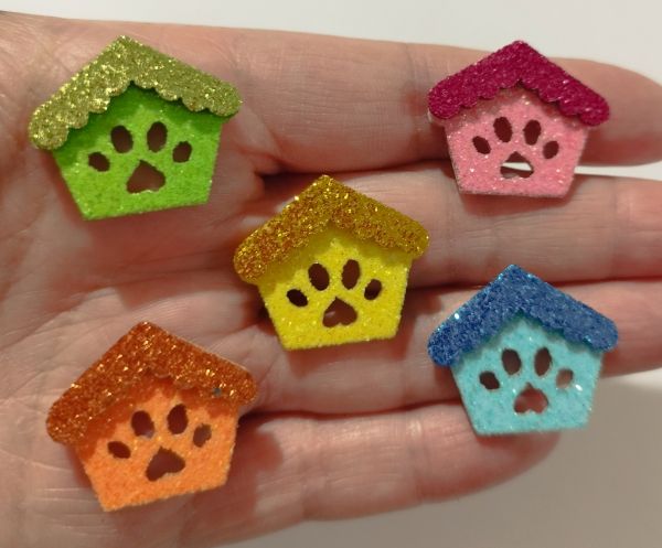 Casinha Pet Colorida (60 Adesivos)