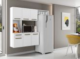 Cozinha Compacta Carol 6P1G com Balcao Branco Aramoveis