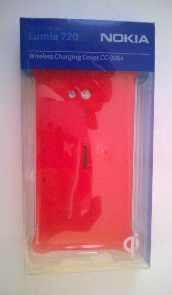 Capa Wireless Charger para Nokia Lumia 720 VERMELHA