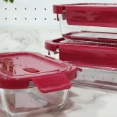 Conjunto 3 Potes de Vidro com Tampa