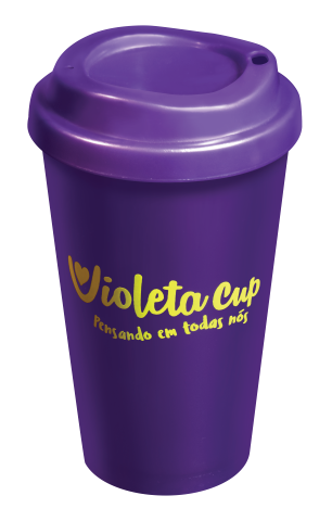 Copo Higienizador e Porta Copo 2 em 1 Violeta Cup