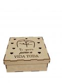 CÓD-DN06 CAIXA 15X15X6 TE QUERO PARA VIDA TODA
