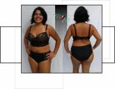 Conjunto Lingerie Plus Size com Sutiã Cropped Renda e Calcinha rendada                   Ref.: M1022