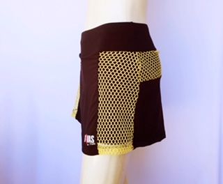 Short Fitness com Detalhe Em Tela Amarelo