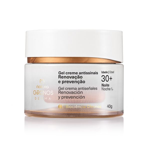 Chronos 30+ noite gel creme antissinais renovação e prevenção - 40g