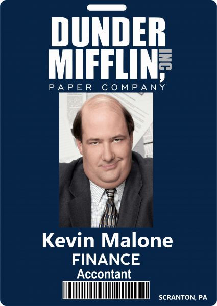 The Office Crachá Dunder Mifflin Kevin Malone
