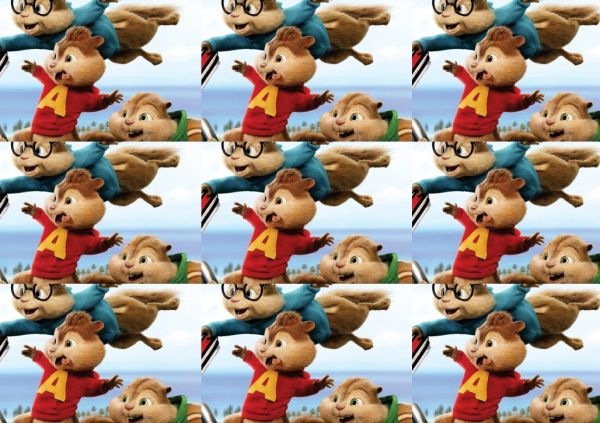 Papel Arroz Alvin e os Esquilos Faixa Lateral A4 008 1un