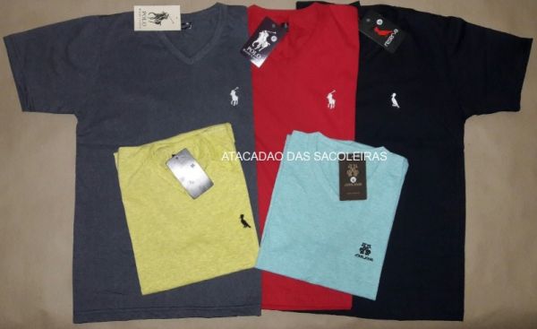 10 CAMISETAS SÓ COM LOGO GOLA V - MARCAS VARIADAS