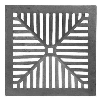 GRELHA FERRO QUADRADA 15X15 CONCAVO LOBOFER
