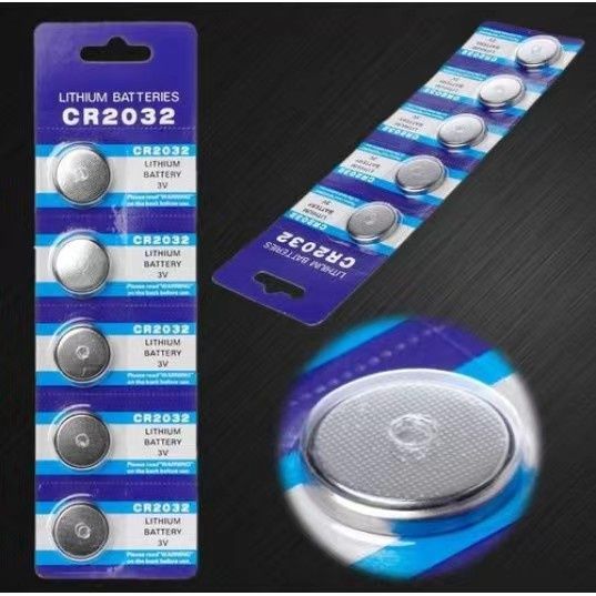 Cartela Bateria Com 5 moeda Cr 2032 3v