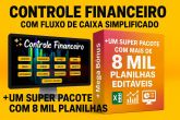 Planilha Gontrole Financeiro + Pack 8 Mil Planilhas Excel - VERSÃO: ARC152