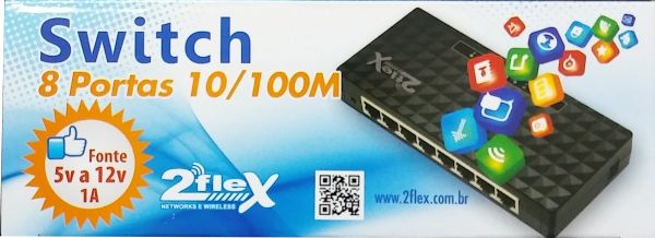 Switch 8 portas 2Flex 10/100