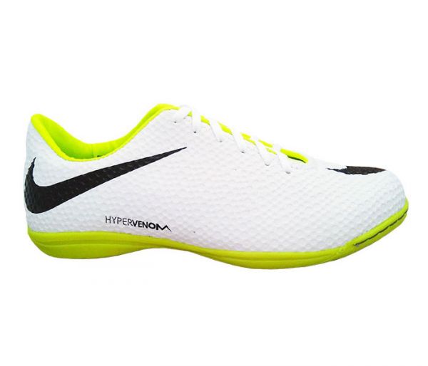 Chuteira Futsal Nike Hypervenom Branco e Verde 1t18m34