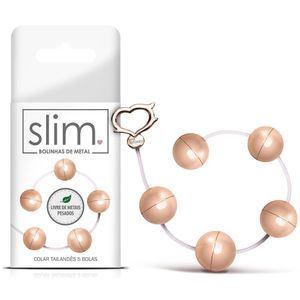 COLAR TAILANDÊS 5 BOLAS EM METAL