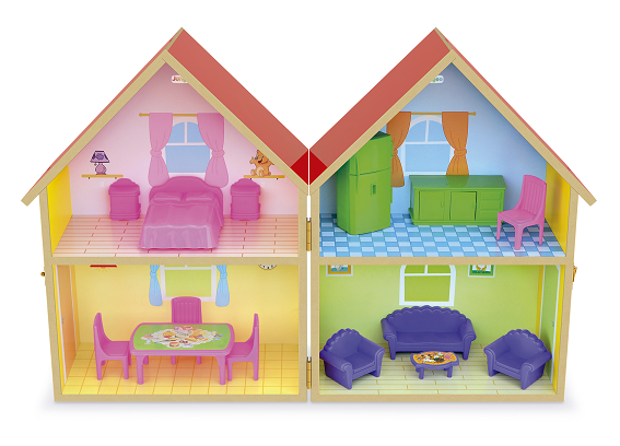 Casinha de boneca mobiliada