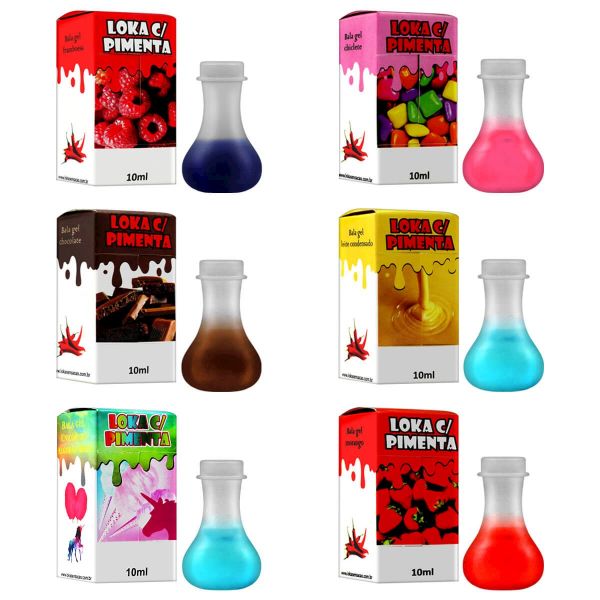 BALA GEL COMESTÍVEL LOKA COM PIMENTA 10ML LOKA SENSAÇÃO