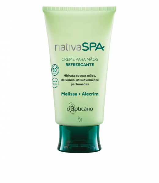 NATIVA SPA CREME DESODORANTE PARA MÃOS MELISSA E ALECRIM, 75G