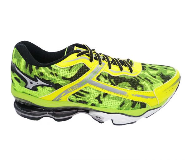 Tênis Mizuno Wave Creation 15 Verde Limão e Preto