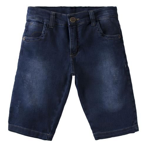 Bermuda jeans Menino Detalhe Puído