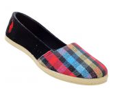 Sapatilha Alpargata Polo Ralph Lauren Preto e Xadrez