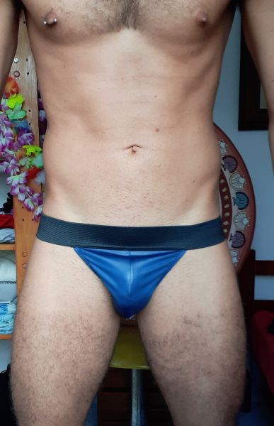 Jockstrap Azul Metálico