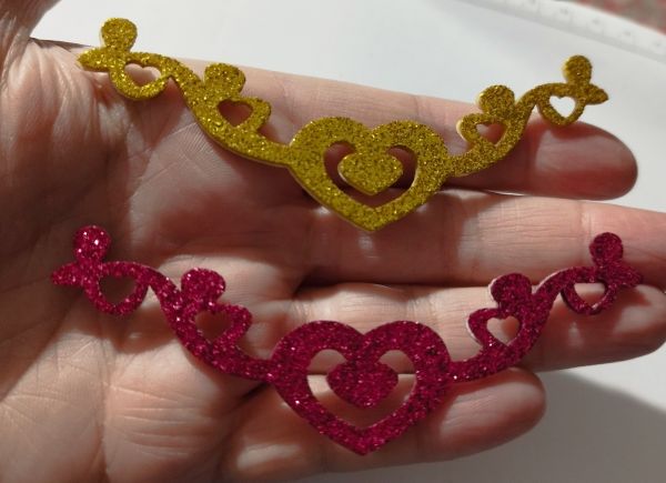 Tiara 12 Pink/12 Dourada (24 Adesivos)