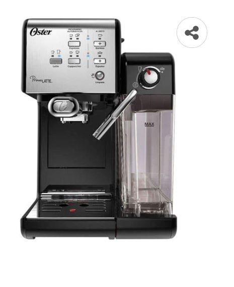 Cafeteira Expresso Oster PrimaLatte Automática 19 Bars de Pressão Preta