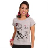 Blusa Cinza Mescla em Malha de Algodão