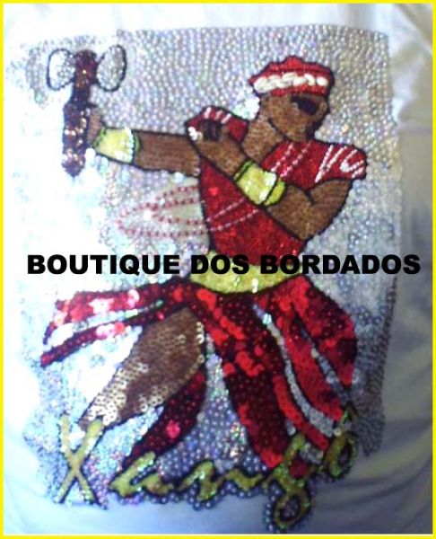 Bordado de Xangô(com fundo de quadro)
