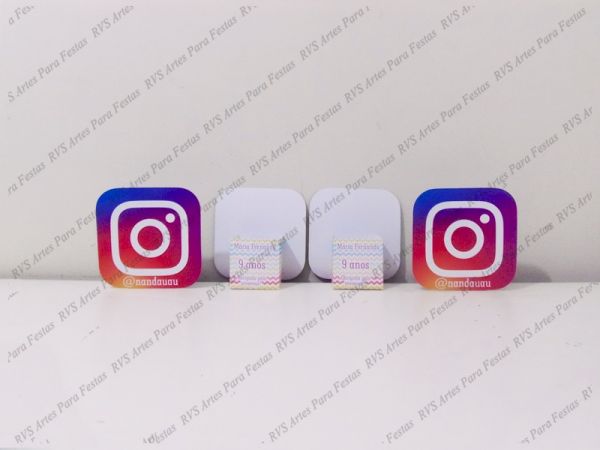 10 Centros de mesa - tema rede sociais - Instagran