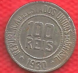 V084-4 - 100 Réis 1930 -Tiragem de 2.398.000