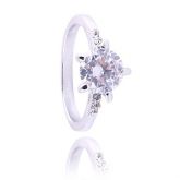 Ipomoea Silver Alloy Diamond Ring Temperament Ladies #01873189
