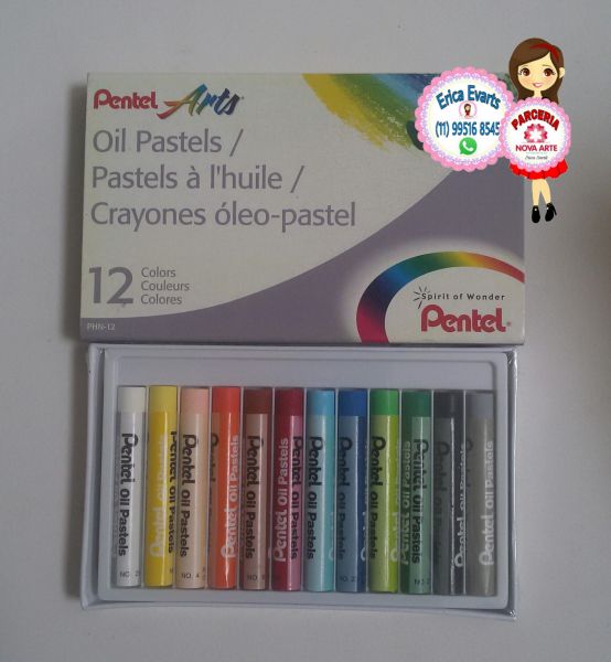 Gis pastel oleoso 12 cores