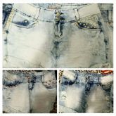 Saia Jeans com aplicação