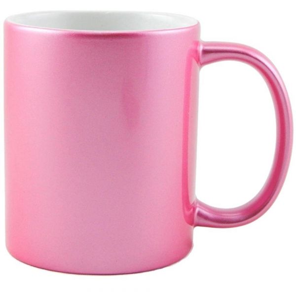 Caneca rosa metalizada 325 ml personalizada