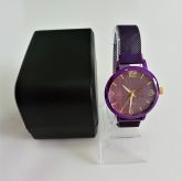Relógio Femino Pulseira Magnética Lilás