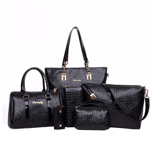 Kit 6 Bolsas Mensageiro Lady Day Clutch Tote Bolsas